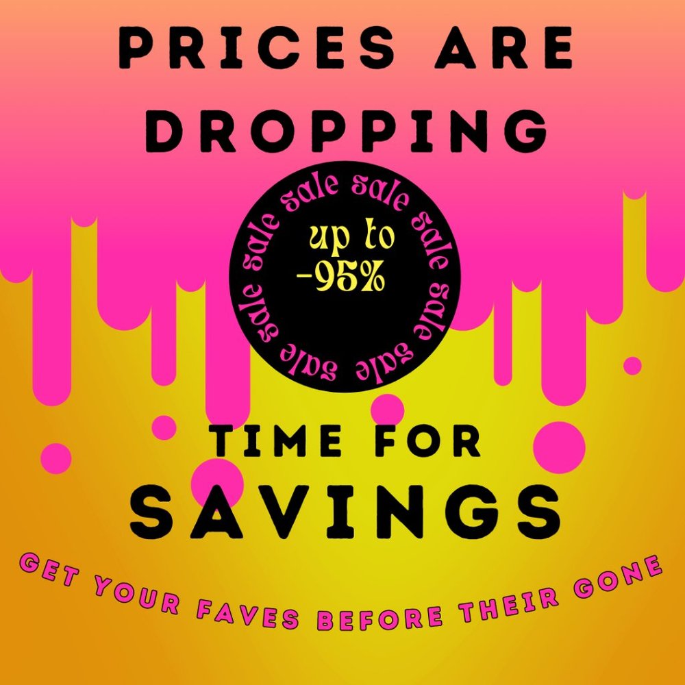 PRICES DROPPING FOR CLOSET CLEAROUT!